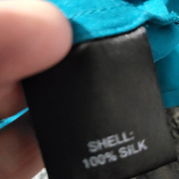 WOMANS COLD SHOULDER BLOUSE BY HILTON HOLLIS  SZ L - Picture 4 of 5